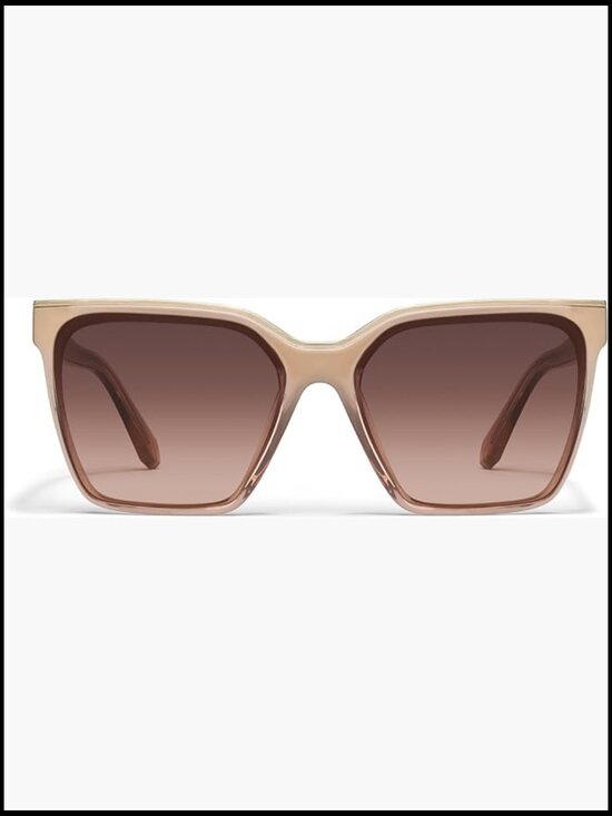 Oversized Square Sunglasses with UV Protected Lenses, Metal Brow Bar main image 4